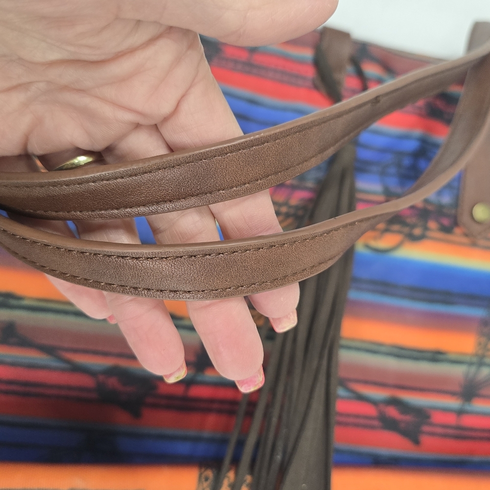 Catchfly Western Multi-color Tote Shoulder Bag - Picture 7 of 15